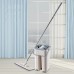 Flat Squeeze Mop with Microfiber Pad Bucket Hands Free Wringing Floor Clean